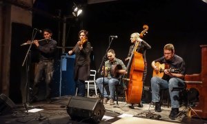 Musicians on stage