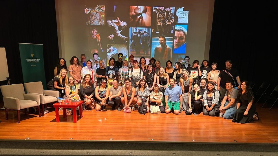 Group of students on a stage