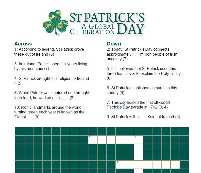 Graphic with a crossword