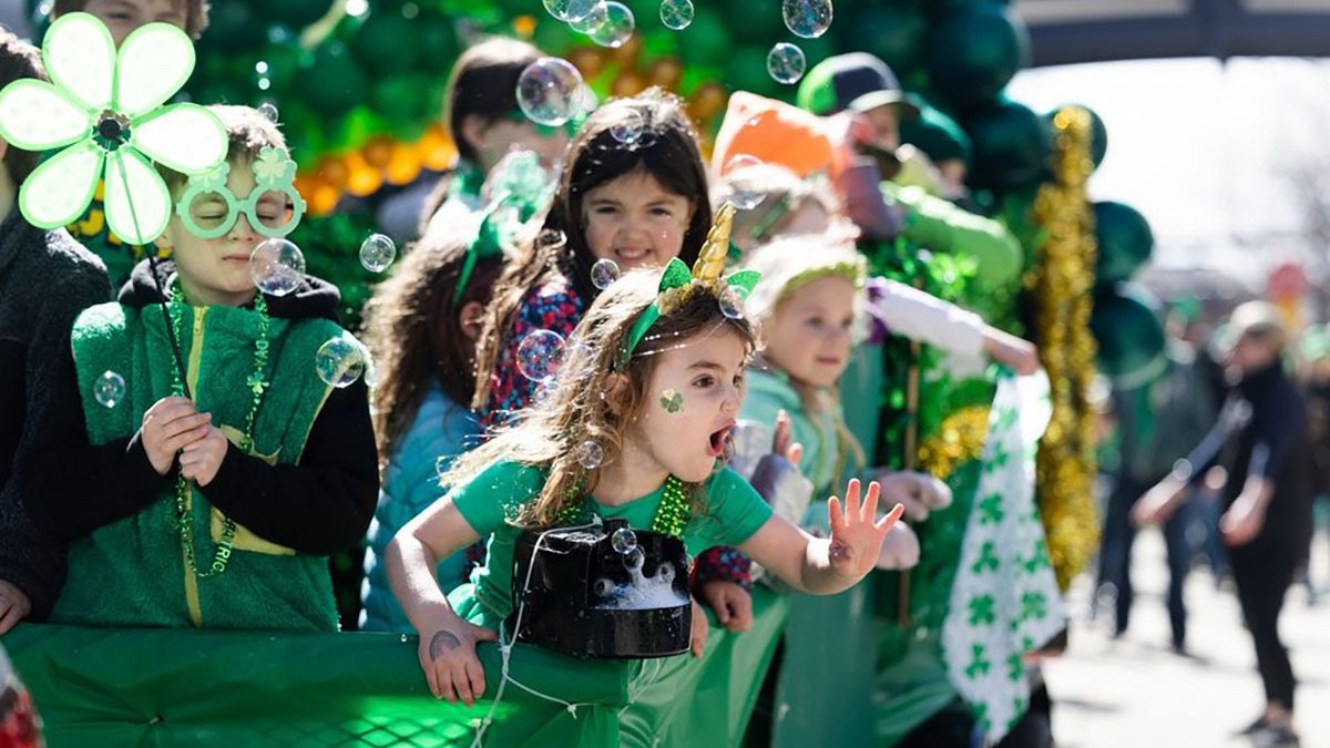 Children at a St Patrick's Day Parade