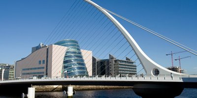 View of Samuel Beckett Bridge Dublin