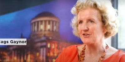 woman speaking to camera