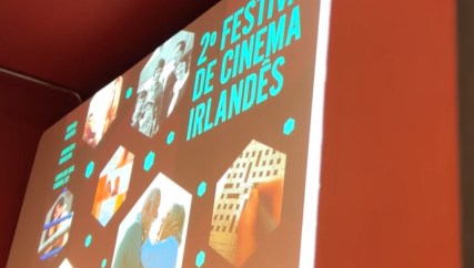 Film festival poster on a cinema screen
