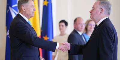 Ambassador Brendan Ward presenting his credentials.