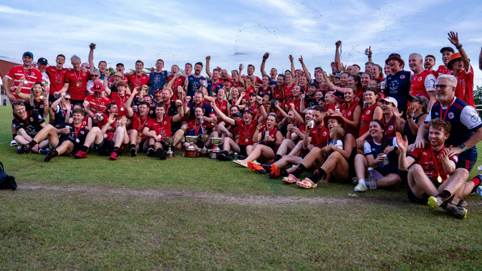 GAA players celebrating in team photo