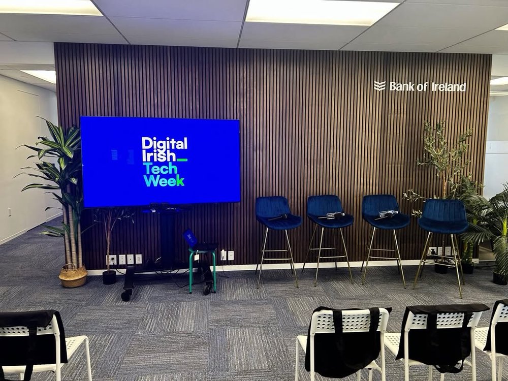 A screen that reads Digital Irish Tech Week