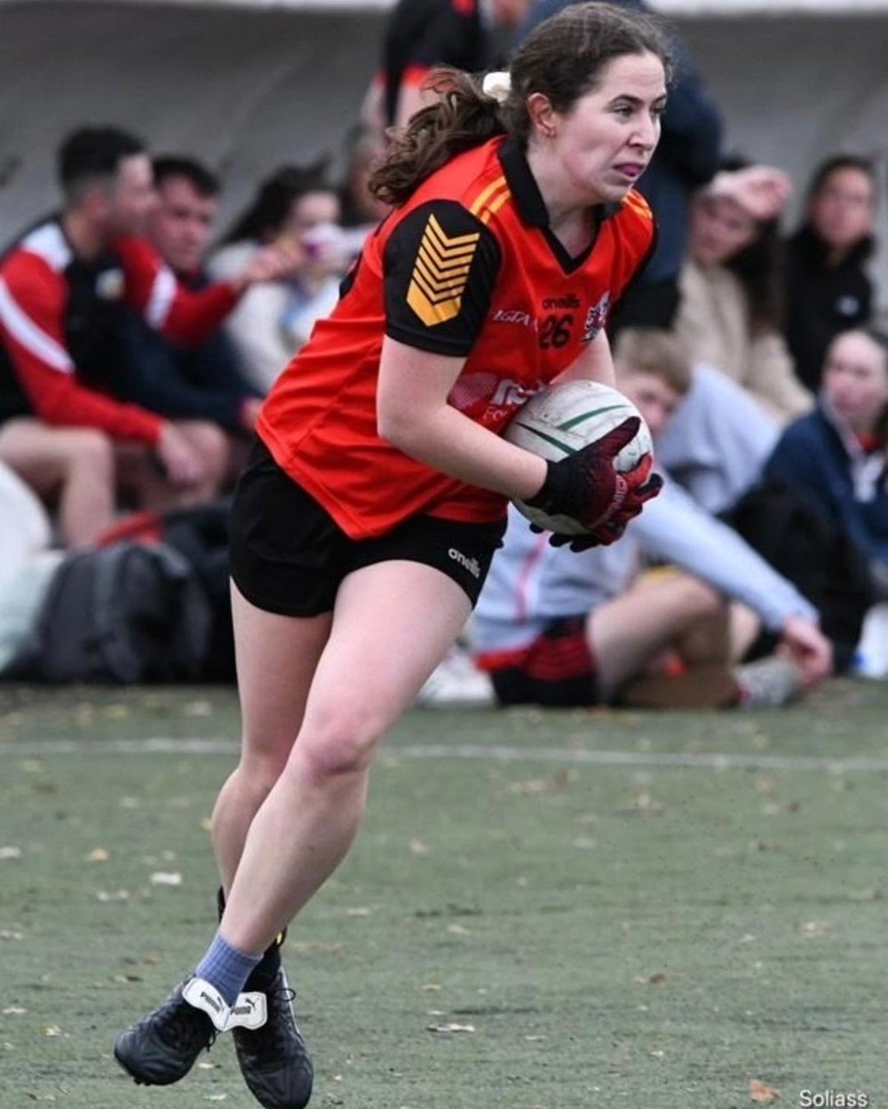 Soline Whooley playing Gaelic football