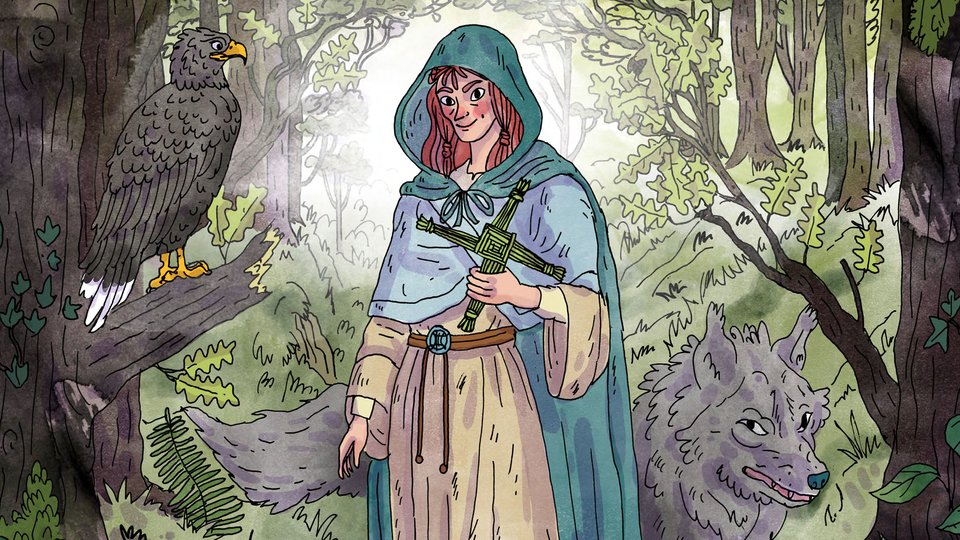 Illustration of St Brigid