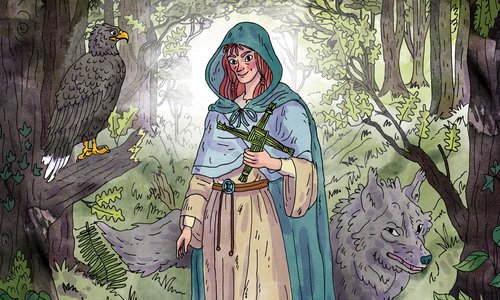 Illustration of St Brigid