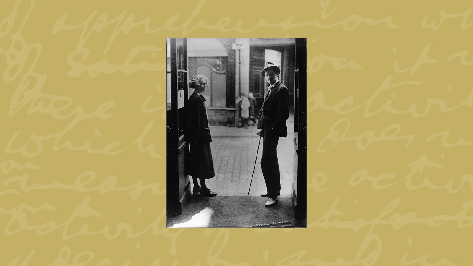 James Joyce with Sylvia Beach in Paris, 1920s