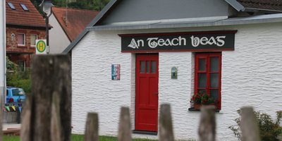 Small white Irish cottage