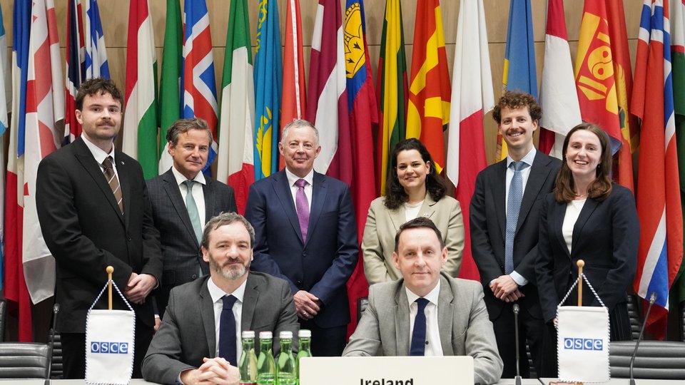 Irish Ambassador to the OSCE together with team members