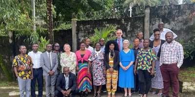 Group photo of the Embassy team