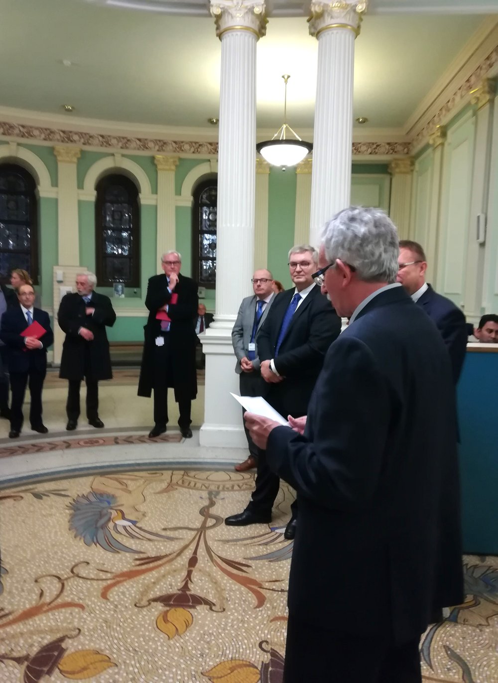 John Minahane presenting The Bloody Sonnets in the National Library of Ireland