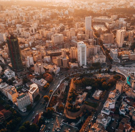 Aeriel view of Nicosia