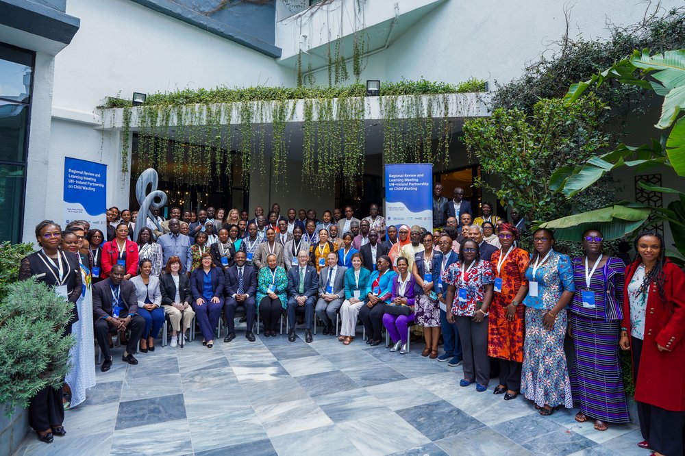 Group photo of attendees at the Regional Review and Learning Meeting of UN-Ireland's Partnership on Child Wasting