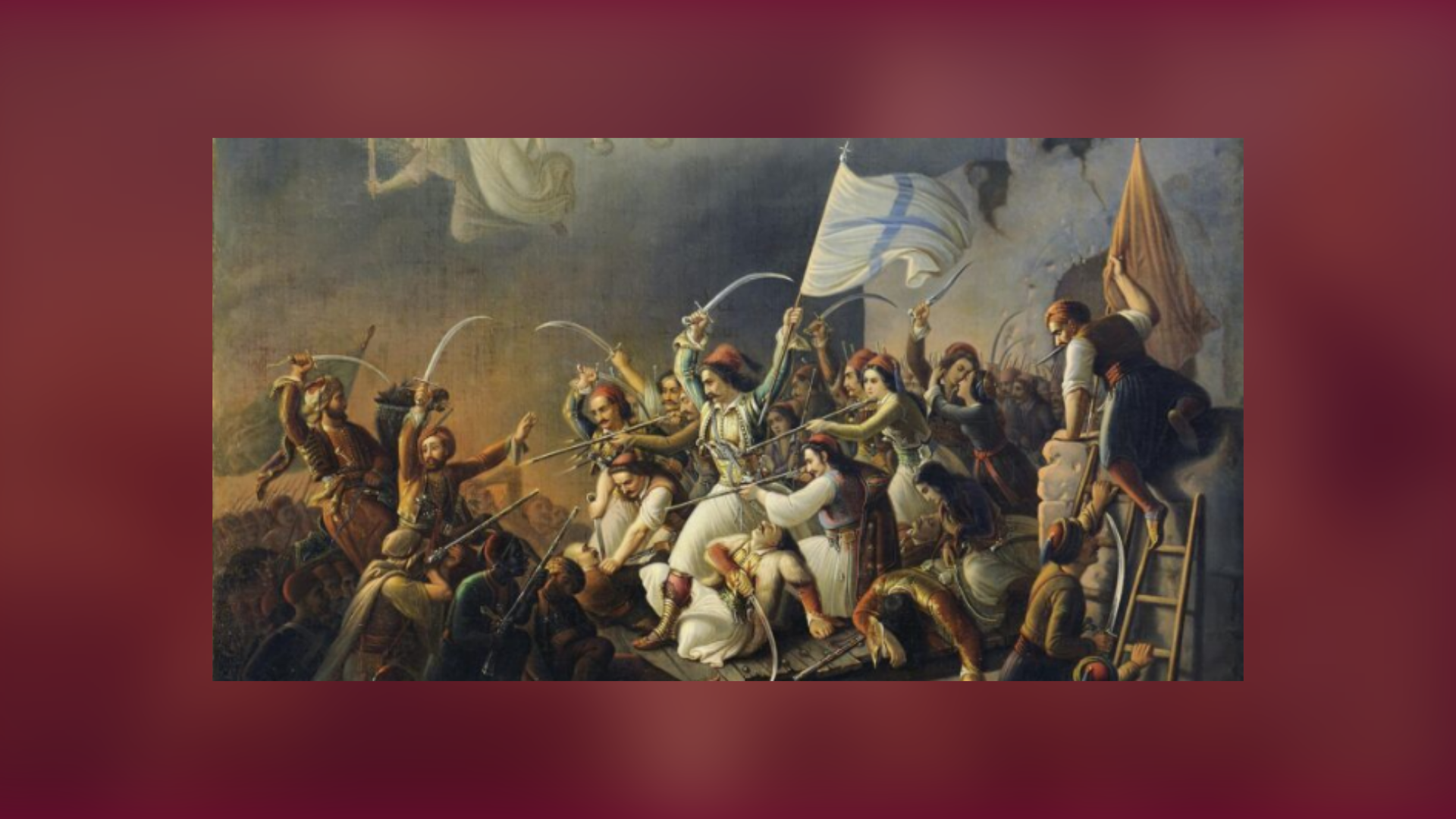 Vryzakis Theodoros, The Exodus of Missolonghi, National Gallery of Greece
