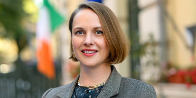 A woman, Irish Ambassador to Bulgaria, Catherine Bannon