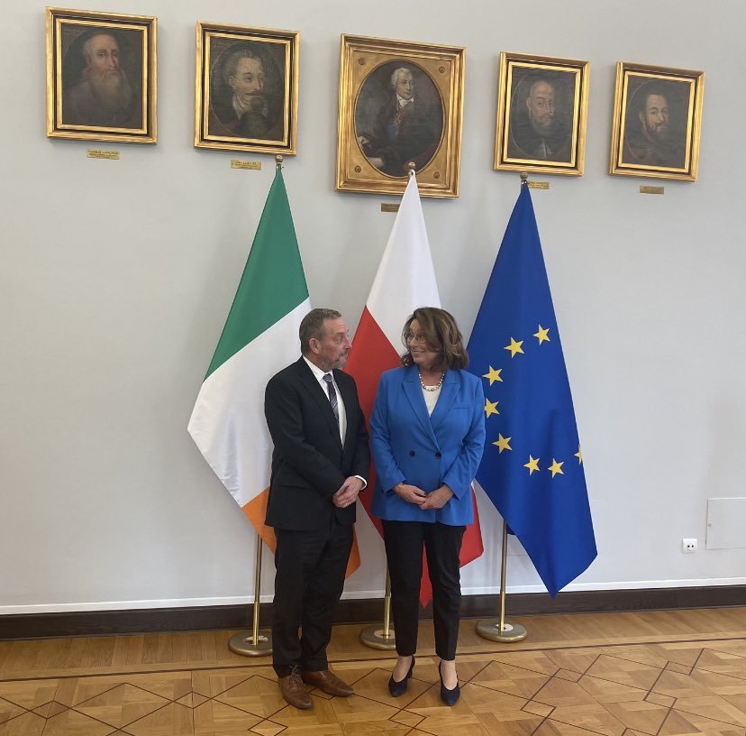 The Cathaoirleach Jerry Buttimer and Speaker of Senat Kidawa-Blonska