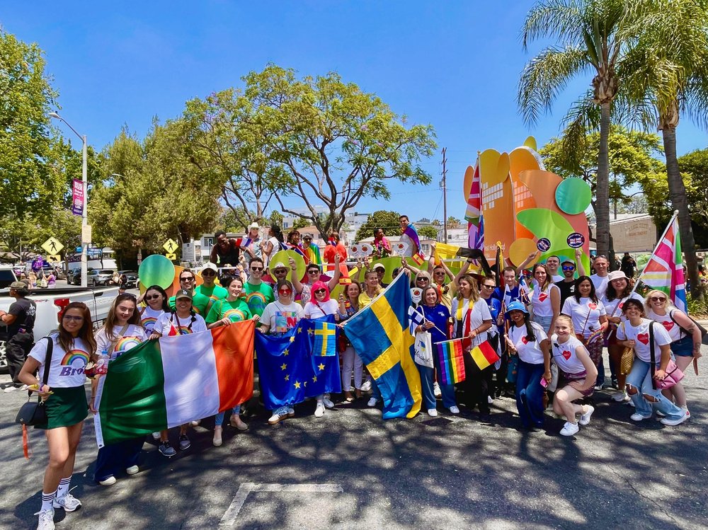 The EU Consuls General at the WEHO Pride Parade