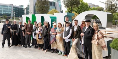 Walkers at EPIC after they finished their commemorative walk