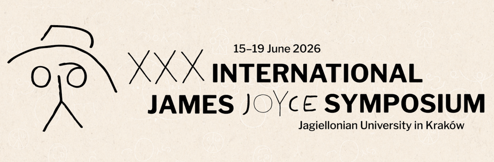 Graphic with a name of an event celebrating Bloomsday 2026 in Krakow, Poland