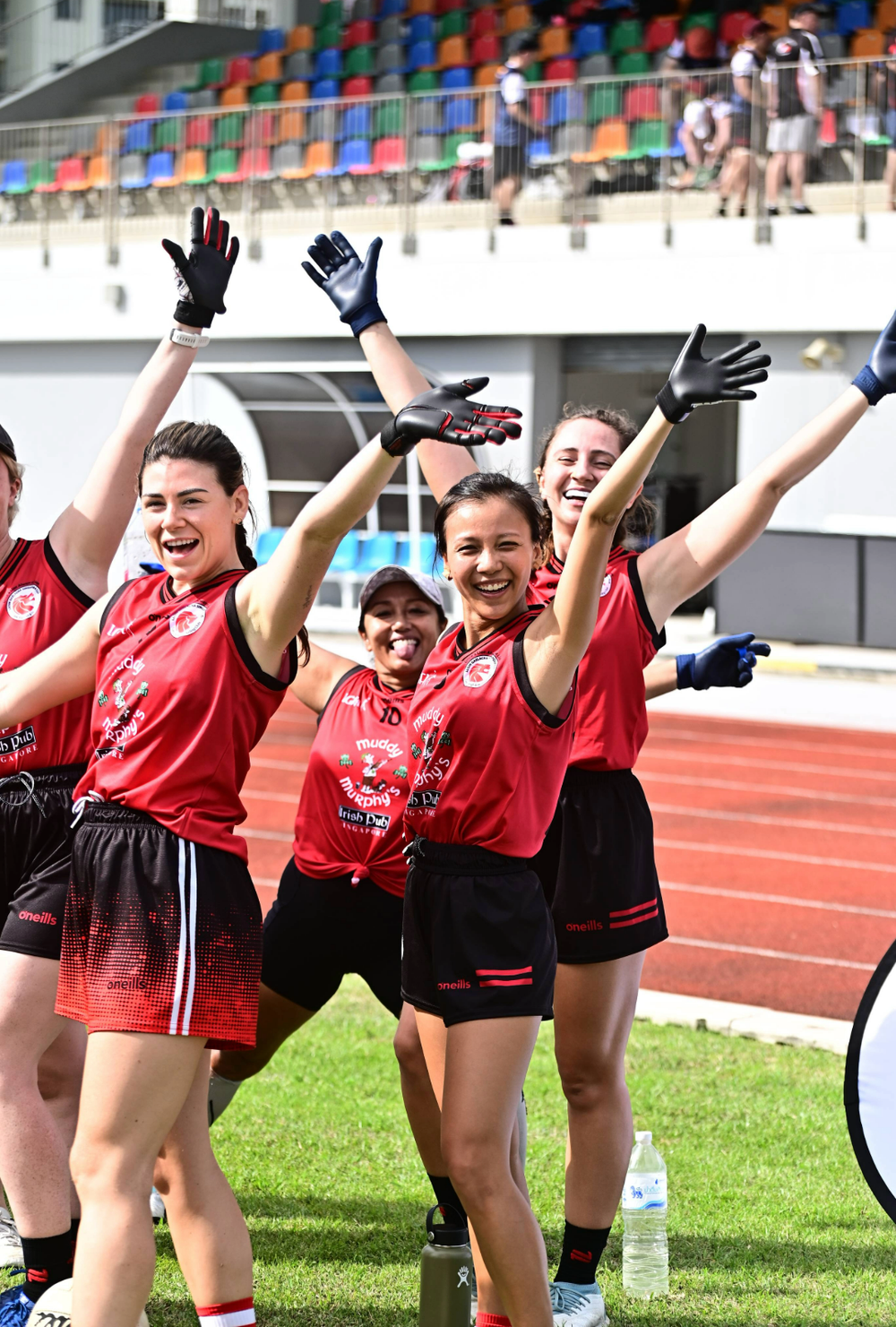 Singaporean Fuzzy with her team representing Singapore at last year's Asian Gaelic Games