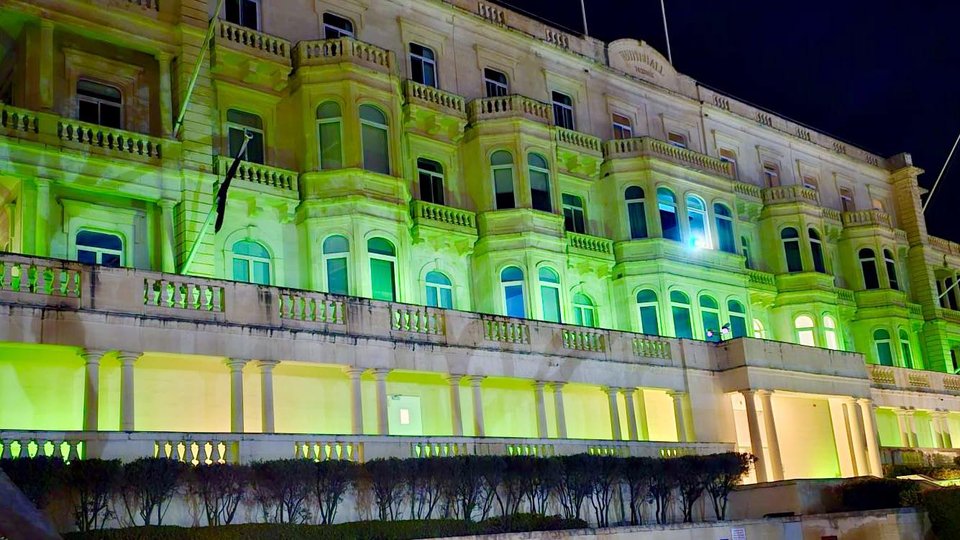 Embassy building greened for St Patrick's Day