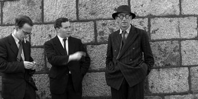 Anthony Cronin, John Ryan and Patrick Kavanagh at Martello tower, Bloomsday, Sandycove, Co. Dublin