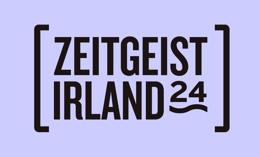 Image of Zeitgeist Irland 24 logo on purple background