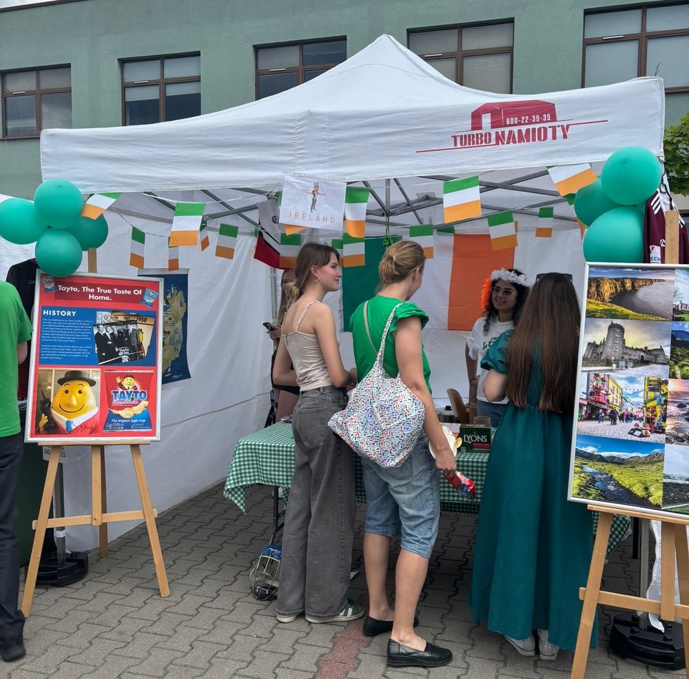 A stand organised by Irish students at Warsaw Medical University
