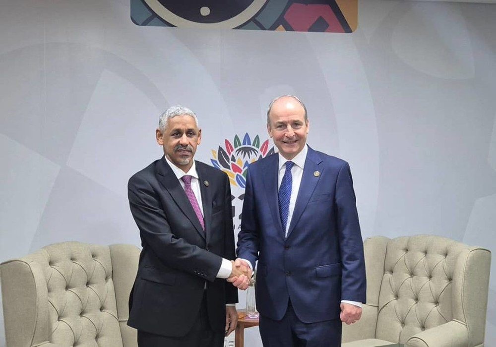 African Development Bank Group President Dr Sidi Ould Tah met with Ireland’s Taoiseach, Micheál Martin, during the G20 Leaders’ Summit in Johannesburg. Nov, 2025