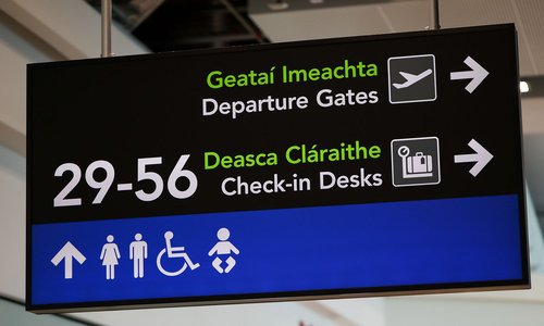 Airport check in signage