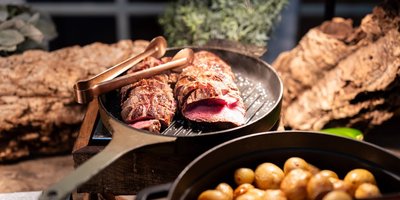 BBQ Irish beef and sides at a Bord Bia event in Brussels