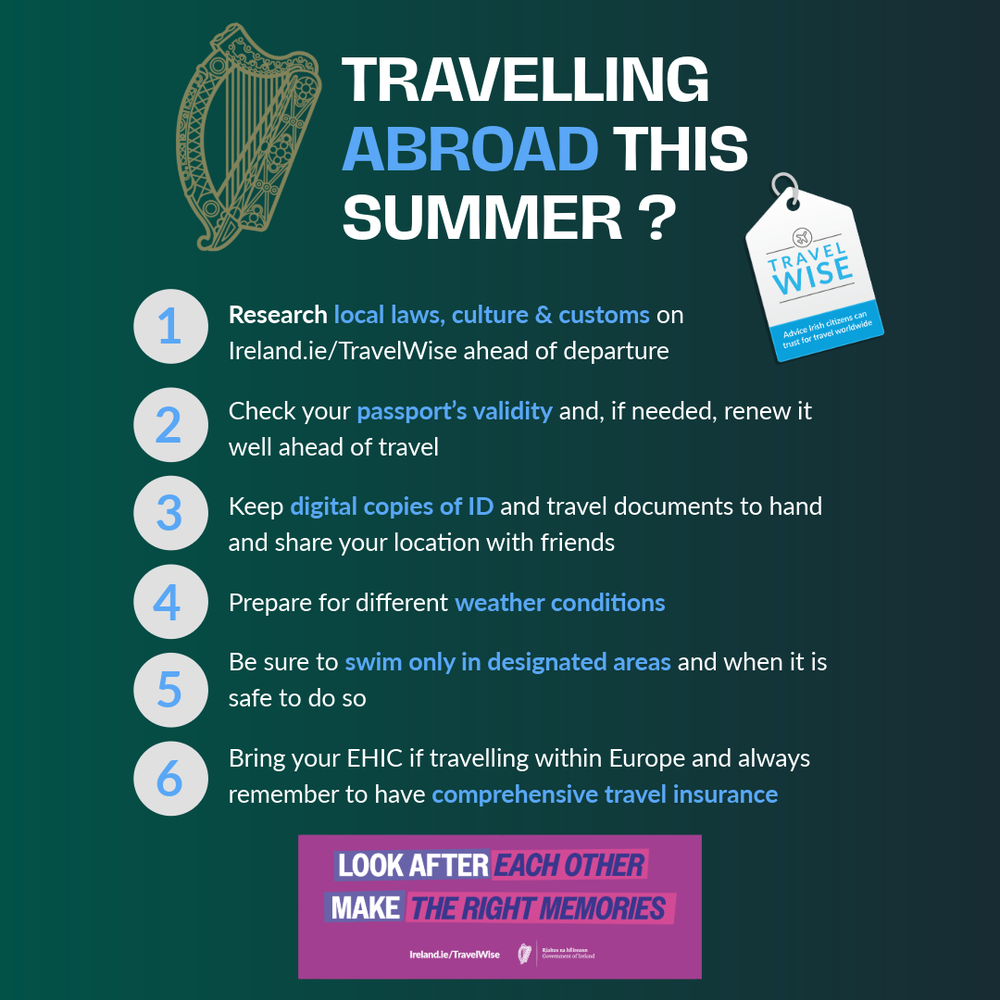 Make the Right Memories Campaign listing the top 6 tips to ensure you make the right memories for your summer travel.