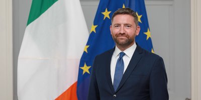 Headshot of Ambassador Adrian Farrell