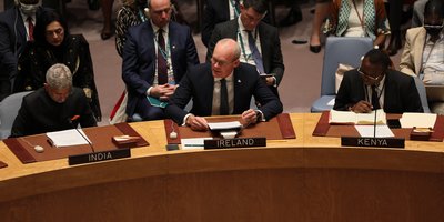 SImon Coveney speaking at the Security Council.
