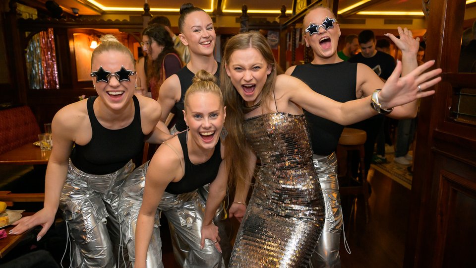Irish Eurovision entry, Emmy celebrating with her backup dancers