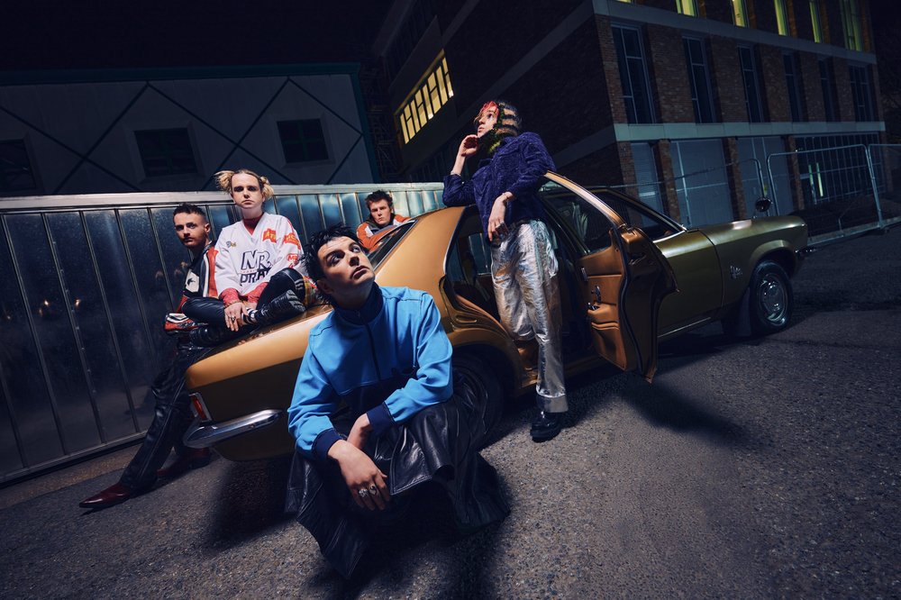 Fontaines D.C. shot in dark background