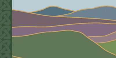 southern celts book cover with graphic moutains