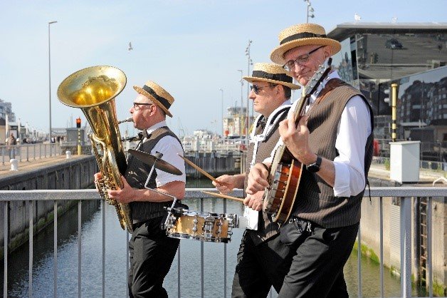 Melody Makers the brass band play for the parade
