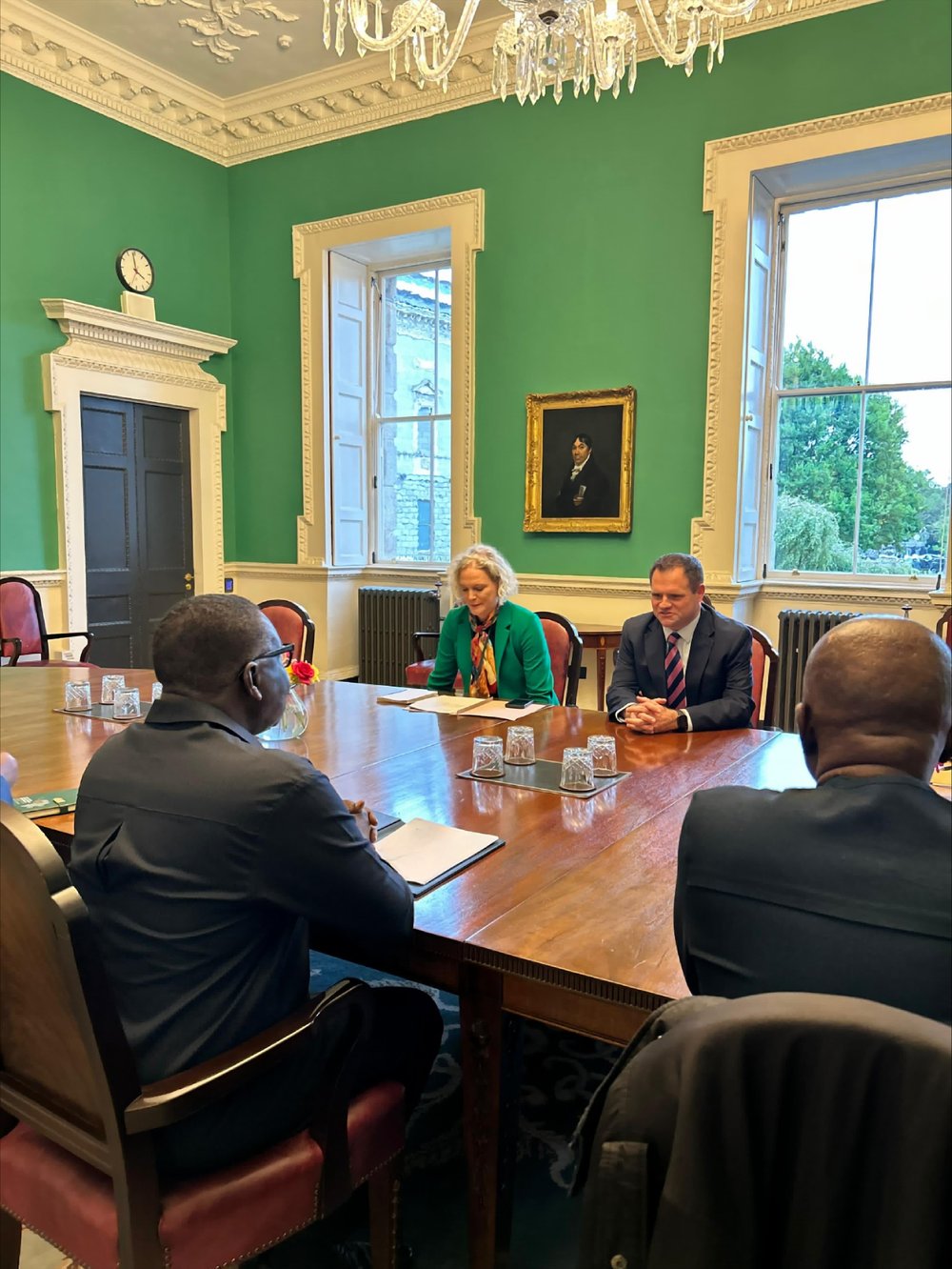 Deputy Foreign Minister of Ghana, James Gyakye Quayson in a meeting with Minister Richmond.