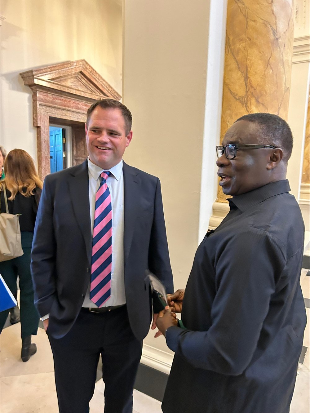 Deputy Foreign Minister of Ghana, James Gyakye Quayson with Minister Richmond in Leinster House
