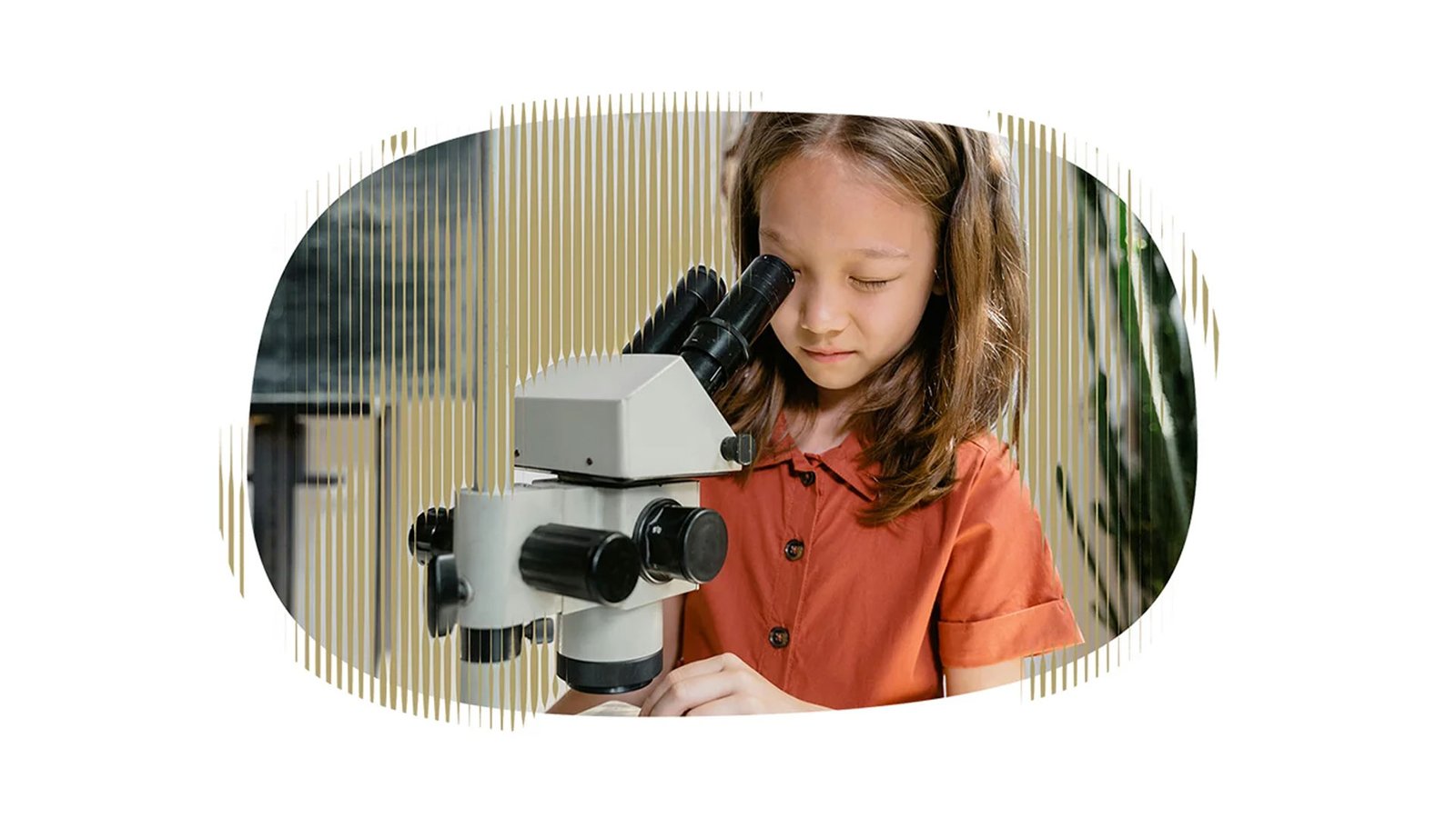 girl with a microscope