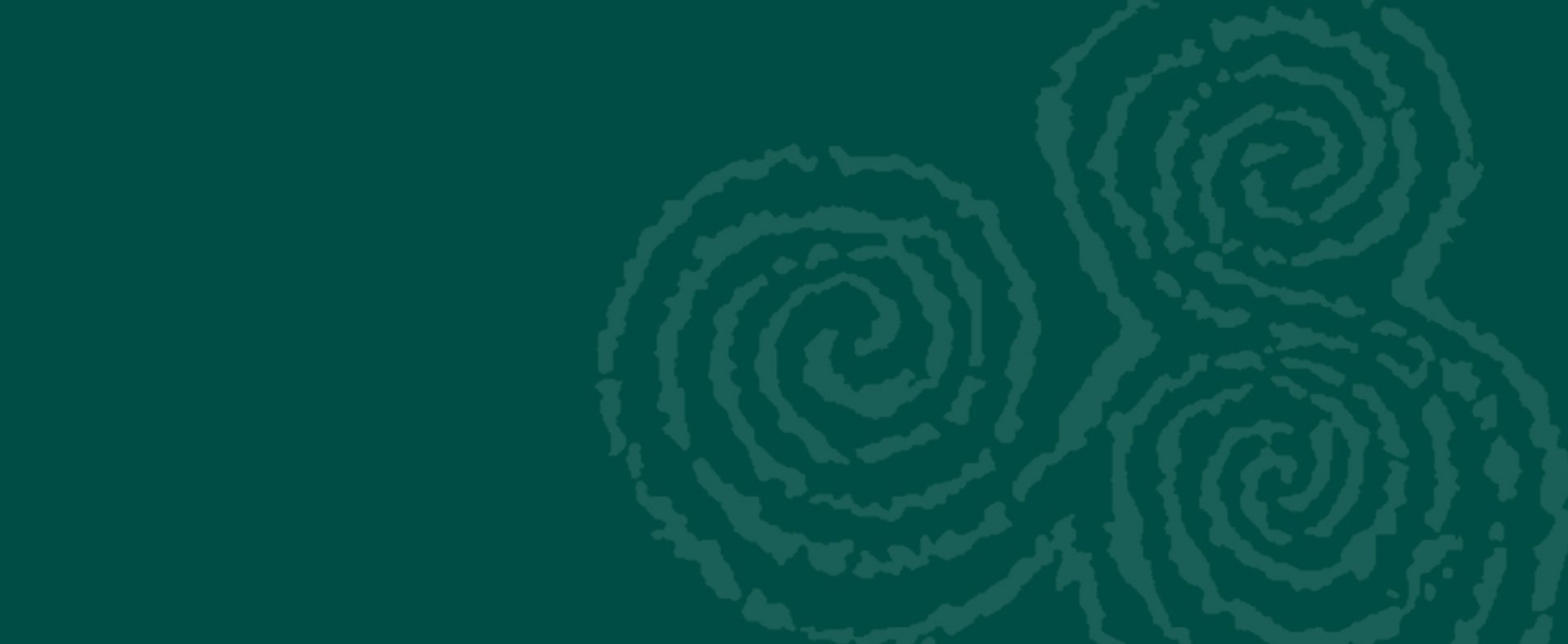Triskele symbol on green background