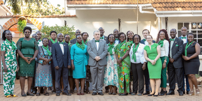 Group picture of the Embassy team in Uganda.