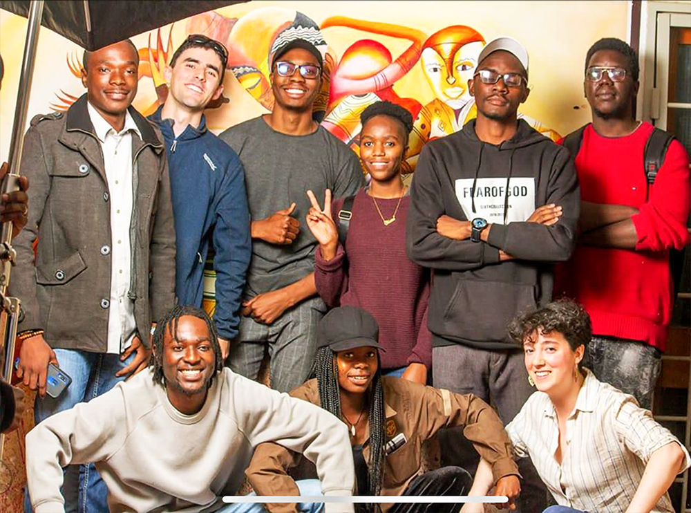 Students posing for a photograph