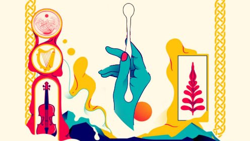 abstract design from festival programme cover