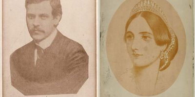Old archive photos of poets William Rooney and Lady Wilde